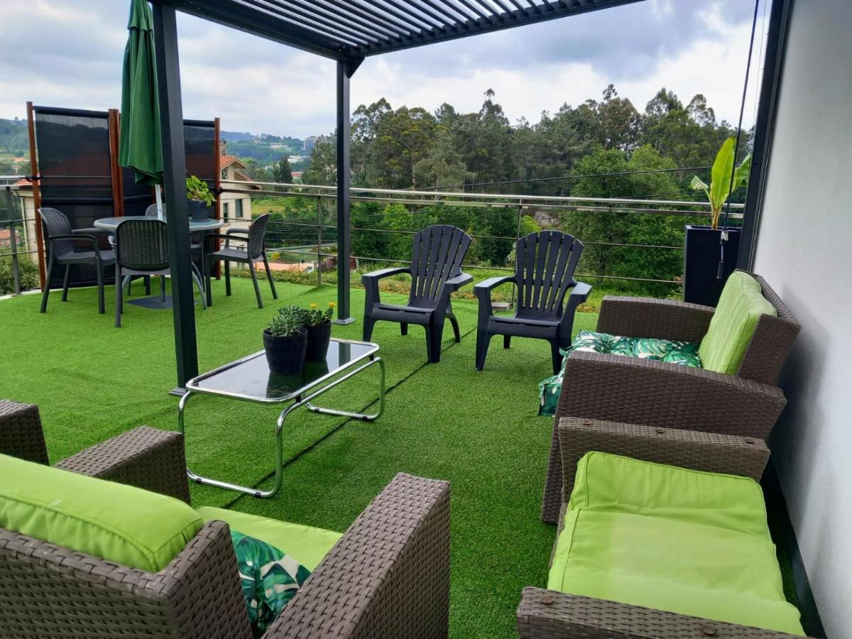 Ferienwohnung Casa Rocha Velha Con Terraza Y Piscina Particular Santiago de Compostela Exterior foto